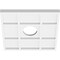 Ekena Millwork Rubik Architectural Grade PVC Contemporary Ceiling Medallion, 12"OD x 3"ID x 4"C x 1"P CMP12RK-03000 - alternate 4